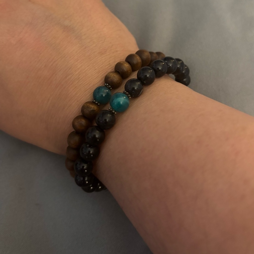 Brown and Black Beaded Bracelets